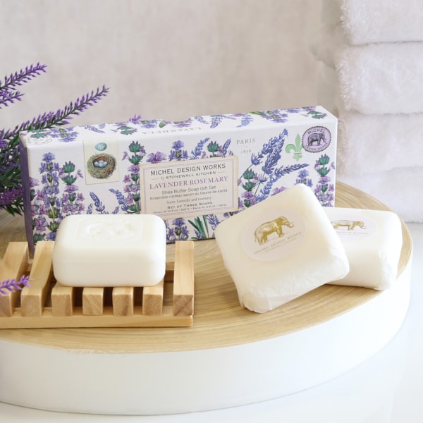 Lavender Rosemary Set 3 Soap Gift Set by Michel Design Works Lavender Rosemary Set 3 Soap Gift Set by Michel Design Works