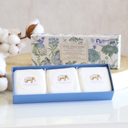 Cotton & Linen Set 3 Soap Gift Set by Michel Design Works Cotton & Linen Set 3 Soap Gift Set by Michel Design Works