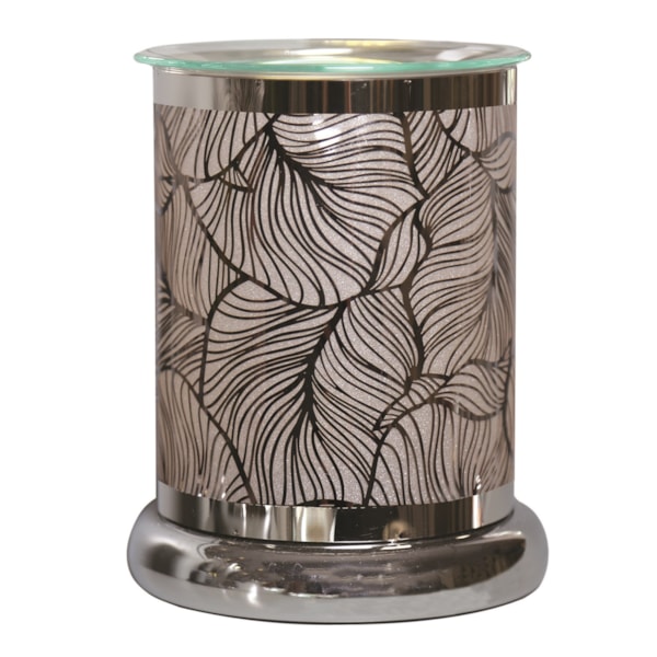 Electric Wax Melter Touch - Silver Silhouette Botanicals 17cm Electric Wax Melter Touch - Silver Silhouette Botanicals 17cm