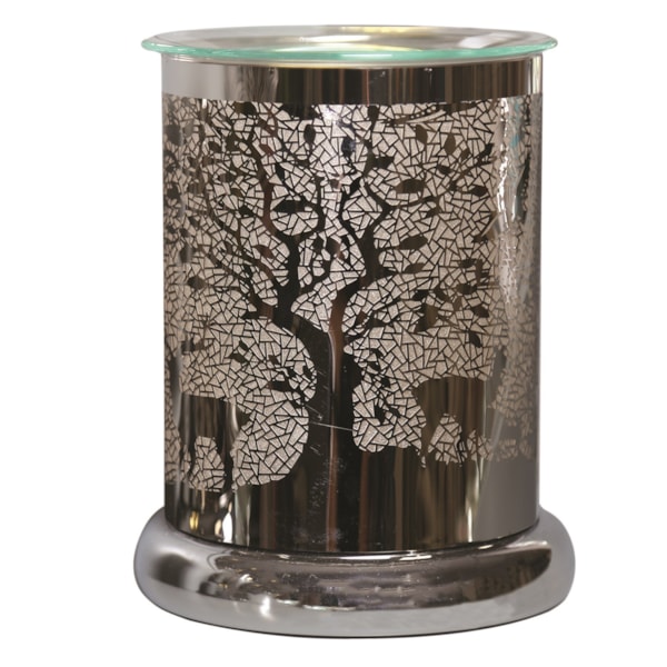 Electric Wax Melter Touch - Silver Silhouette Woodland Deer 17cm Electric Wax Melter Touch - Silver Silhouette Woodland Deer 17cm