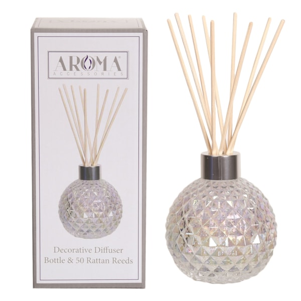 Clear Glass Reed Diffuser & 50 Rattan Reeds Clear Glass Reed Diffuser & 50 Rattan Reeds