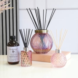 Pink Lustre Glass Reed Diffuser & 50 Rattan Reeds Pink Lustre Glass Reed Diffuser & 50 Rattan Reeds