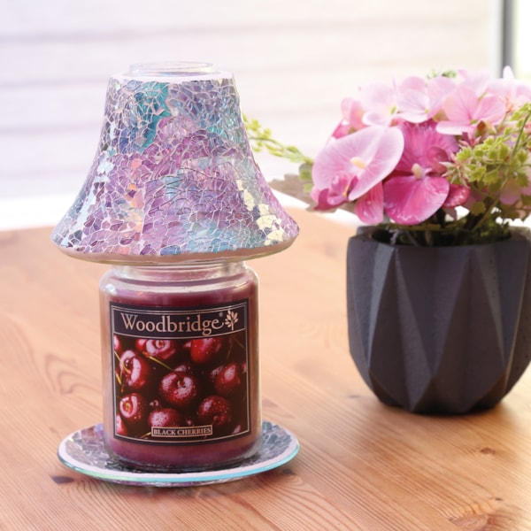 Jar Shade & Tray Set - Rainbow Crackle Jar Shade & Tray Set - Rainbow Crackle