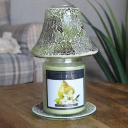 Jar Shade & Tray Set - Jade Crackle Jar Shade & Tray Set - Jade Crackle