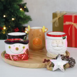 Reindeer Unfragranced Candle Wax Filled Pot 11cm Reindeer Unfragranced Candle Wax Filled Pot 11cm