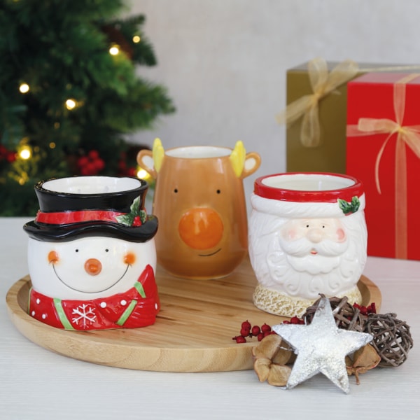 Reindeer Unfragranced Candle Wax Filled Pot 11cm Reindeer Unfragranced Candle Wax Filled Pot 11cm