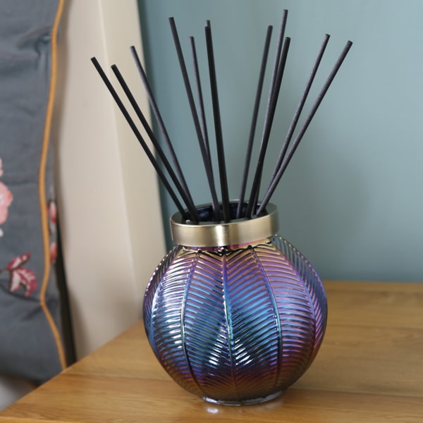 Indigo Lustre large Glass Reed Diffuser Bottle & 50 Fibre Reeds Indigo Lustre large Glass Reed Diffuser Bottle & 50 Fibre Reeds