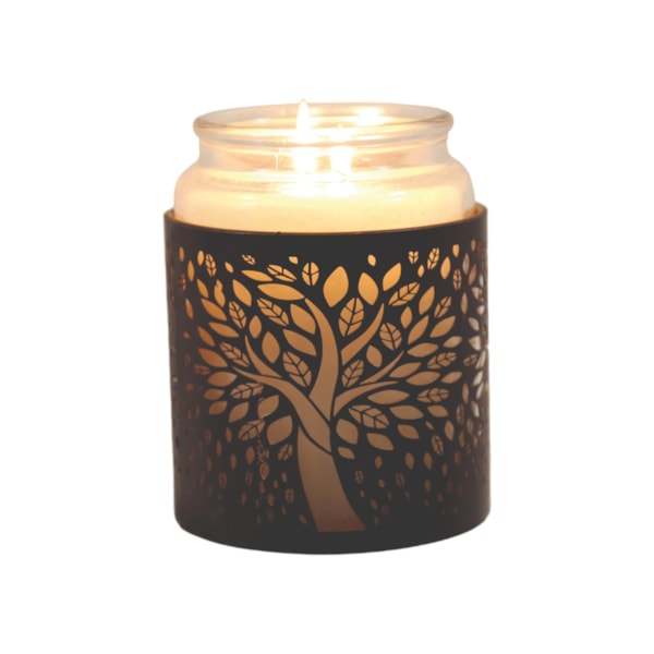 Tealight Wax Melter and Candle Holder - Black Silhouette Tree of Life 10.5cm Tealight Wax Melter and Candle Holder - Black Silhouette Tree of Life 10.5cm