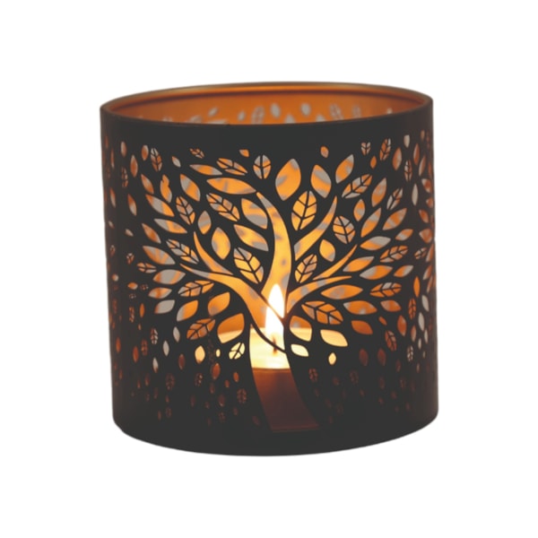 Tealight Wax Melter and Candle Holder - Black Silhouette Tree of Life 10.5cm Tealight Wax Melter and Candle Holder - Black Silhouette Tree of Life 10.5cm