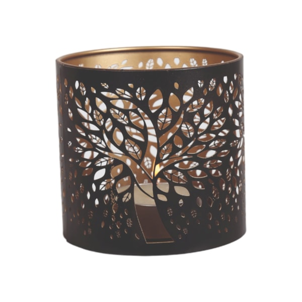 Tealight Wax Melter and Candle Holder - Black Silhouette Tree of Life 10.5cm Tealight Wax Melter and Candle Holder - Black Silhouette Tree of Life 10.5cm