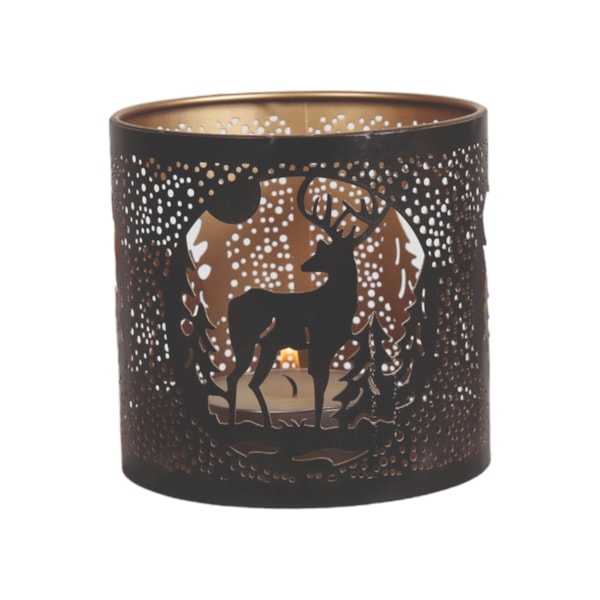 Tealight Wax Melter and Candle Holder - Black Silhouette Stag 10.5cm Tealight Wax Melter and Candle Holder - Black Silhouette Stag 10.5cm