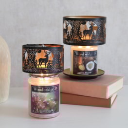 Jar Shade & Tray Set Metal Silhouette - Black Stag Jar Shade & Tray Set Metal Silhouette - Black Stag