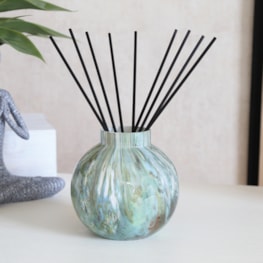 Jade Marble Large Glass Reed Diffuser Bottle & 50 Fibre Reeds Jade Marble Large Glass Reed Diffuser Bottle & 50 Fibre Reeds