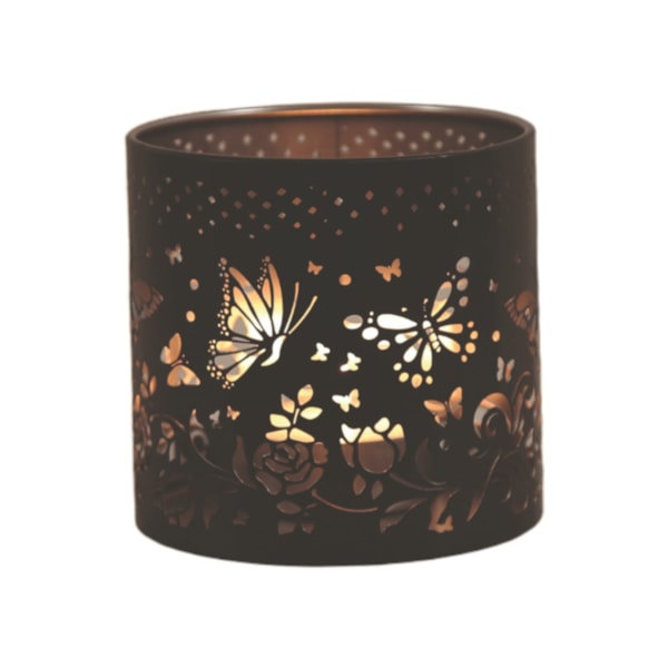 Tealight Wax Melter & Candle Holder - Black & Silver Silhouette Butterfly 10.5cm Tealight Wax Melter & Candle Holder - Black & Silver Silhouette Butterfly 10.5cm