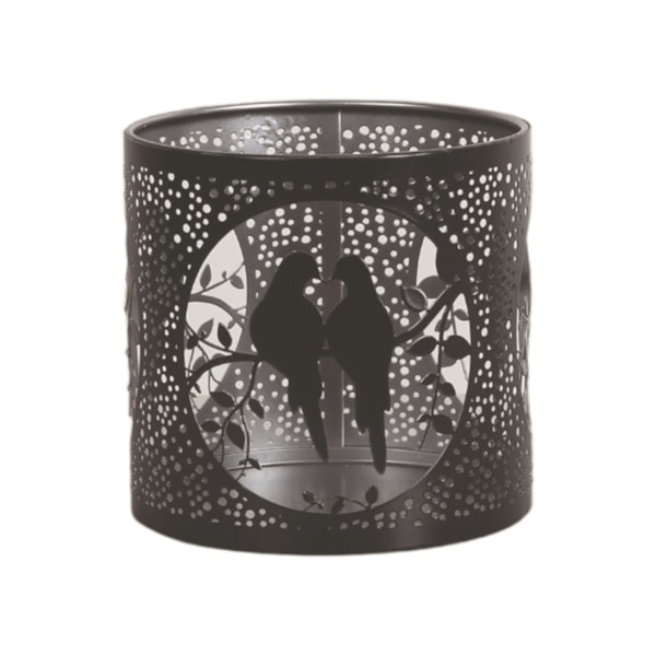 Tealight Wax Melter & Candle Holder - Black & Silver Silhouette Doves 10.5cm Tealight Wax Melter & Candle Holder - Black & Silver Silhouette Doves 10.5cm