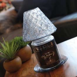 Jar Shade & Tray Set Glass Leaf - Grey Jar Shade & Tray Set Glass Leaf - Grey