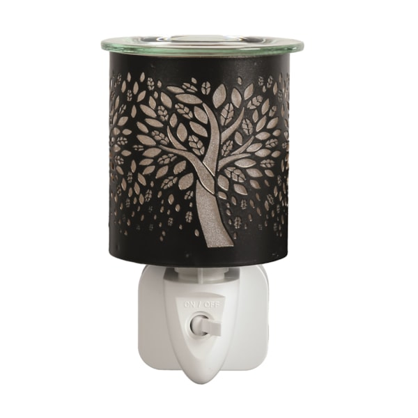 Wax Melter Plug In - Black & Gold Silhouette Tree of Life 13cm Wax Melter Plug In - Black & Gold Silhouette Tree of Life 13cm