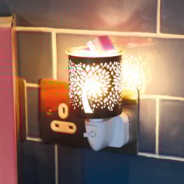 Wax Melter Plug In - Black & Gold Silhouette Tree of Life 13cm Wax Melter Plug In - Black & Gold Silhouette Tree of Life 13cm