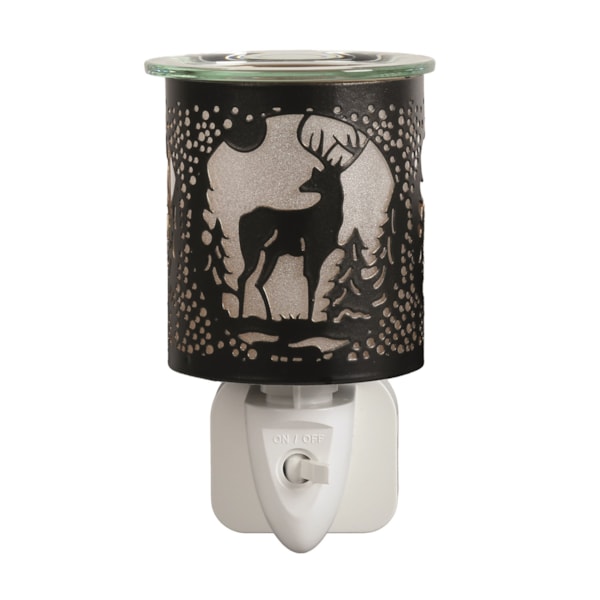 Wax Melter Plug In - Black & Gold Silhouette Stag 13cm Wax Melter Plug In - Black & Gold Silhouette Stag 13cm