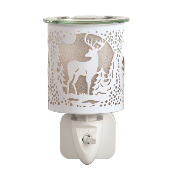 Wax Melter Plug In - White & Gold Silhouette Stag 13cm Wax Melter Plug In - White & Gold Silhouette Stag 13cm
