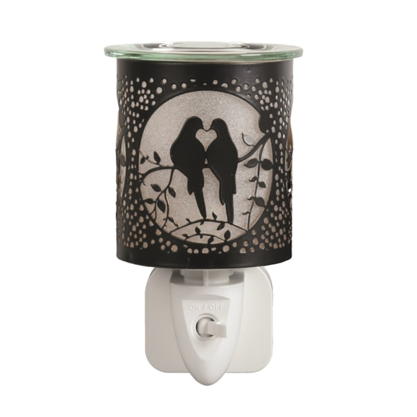 Wax Melter Plug In - Black & Gold Silhouette Doves 13cm Wax Melter Plug In - Black & Gold Silhouette Doves 13cm
