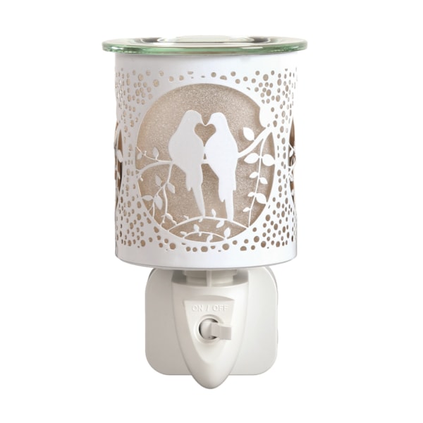 Wax Melter Plug In - White & Gold Silhouette Doves 13cm Wax Melter Plug In - White & Gold Silhouette Doves 13cm