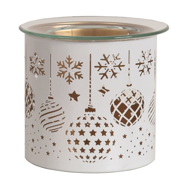 Tealight Wax Melter and Candle Holder - White Silhouette Melter Baubles Tealight Wax Melter and Candle Holder - White Silhouette Melter Baubles