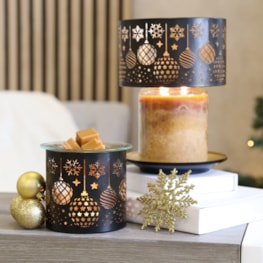 Jar Shade & Tray Set Metal Silhouette - Black Baubles Jar Shade & Tray Set Metal Silhouette - Black Baubles