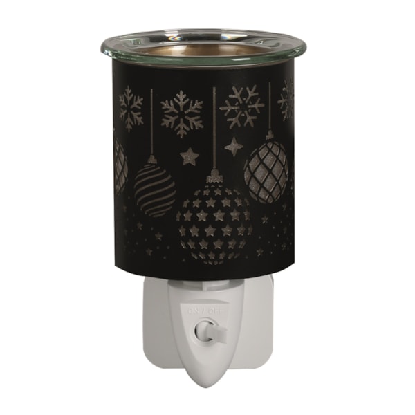Wax Melter Plug In - Black & Gold Silhouette Baubles 13cm Wax Melter Plug In - Black & Gold Silhouette Baubles 13cm