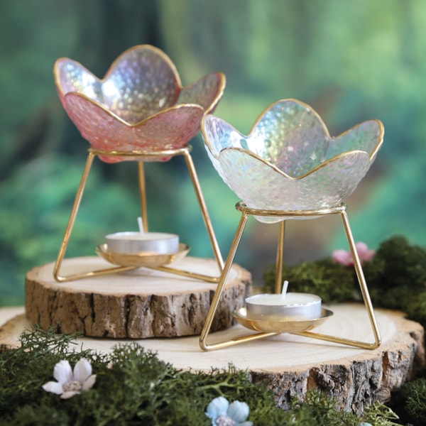 Wax Melt Burner - Petal Clear 11cm Wax Melt Burner - Petal Clear 11cm