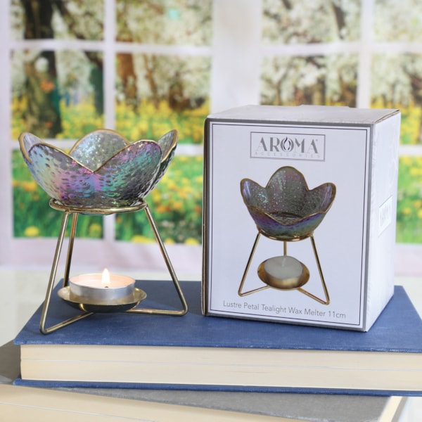 Wax Melt Burner - Petal Grey 11cm