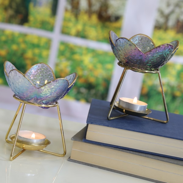 Wax Melt Burner - Petal Grey 11cm