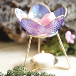 Wax Melt Burner - Petal Purple 11cm Wax Melt Burner - Petal Purple 11cm