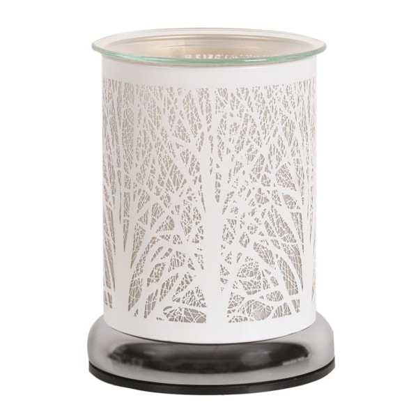 Electric Wax Melter Touch - White Silhouette Forest 17cm Electric Wax Melter Touch - White Silhouette Forest 17cm