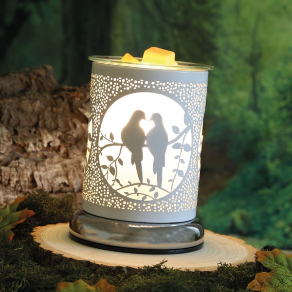 Electric Wax Melter Touch - White Silhouette Doves 17cm Electric Wax Melter Touch - White Silhouette Doves 17cm