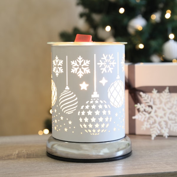 Electric Wax Melter Touch - White Silhouette Baubles 17cm Electric Wax Melter Touch - White Silhouette Baubles 17cm