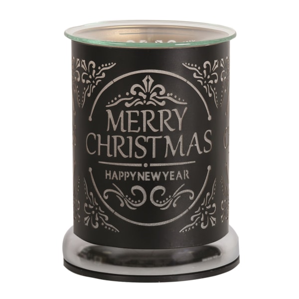Electric Wax Melter Touch - Black Silhouette Merry Christmas 17cm Electric Wax Melter Touch - Black Silhouette Merry Christmas 17cm