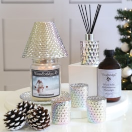 Silver Lustre Glass Reed Diffuser Bottle & 50 Fibre Reeds Silver Lustre Glass Reed Diffuser Bottle & 50 Fibre Reeds