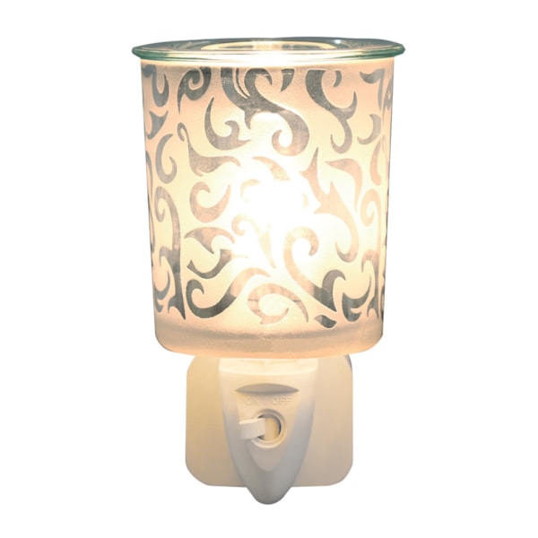 Wax Melter Plug In - Pewter Swirl 13cm Wax Melter Plug In - Pewter Swirl 13cm