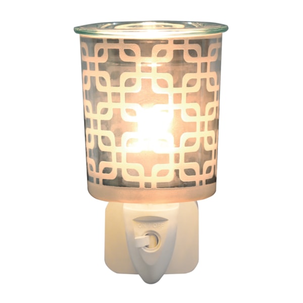 Wax Melter Plug In - Pewter Squares 13cm Wax Melter Plug In - Pewter Squares 13cm