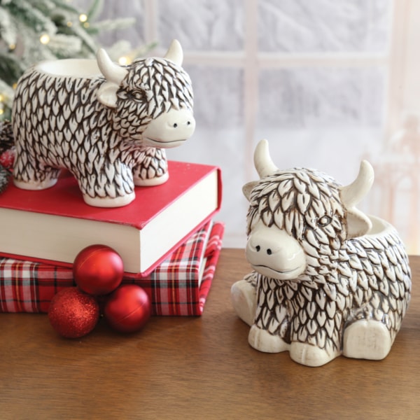 Highland Cow Sat Melter 16cm