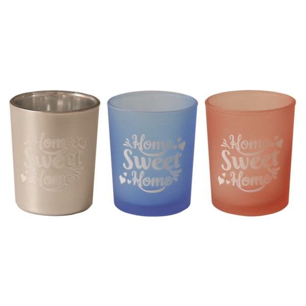 Home Sweet Home Tealight Votive Holders Set3 Home Sweet Home Tealight Votive Holders Set3