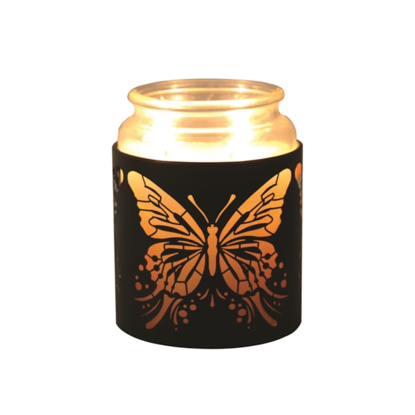 Tealight Wax Melter and Candle Holder - Black & Gold Silhouette Melter Butterfly Tealight Wax Melter and Candle Holder - Black & Gold Silhouette Melter Butterfly