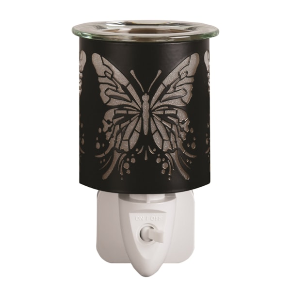 Wax Melter Plug In - Black & Gold Silhouette Butterfly 13cm Wax Melter Plug In - Black & Gold Silhouette Butterfly 13cm
