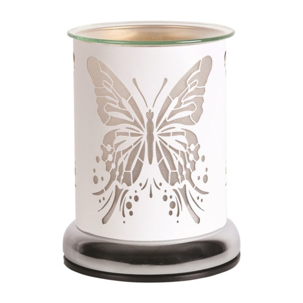 Electric Wax Melter Touch - White Silhouette Butterfly 17cm Electric Wax Melter Touch - White Silhouette Butterfly 17cm