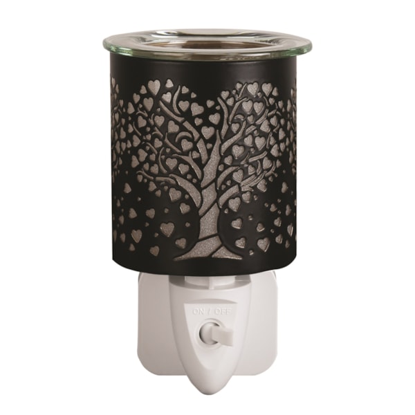 Wax Melter Plug In - Black & Gold Silhouette Heart Tree 13cm Wax Melter Plug In - Black & Gold Silhouette Heart Tree 13cm