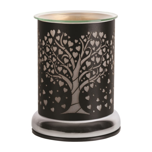 Electric Wax Melter Touch - Black Silhouette Heart Tree 17cm Electric Wax Melter Touch - Black Silhouette Heart Tree 17cm