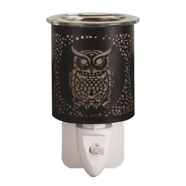 Wax Melter Plug In - Black & Gold Silhouette Owl 13cm Wax Melter Plug In - Black & Gold Silhouette Owl 13cm