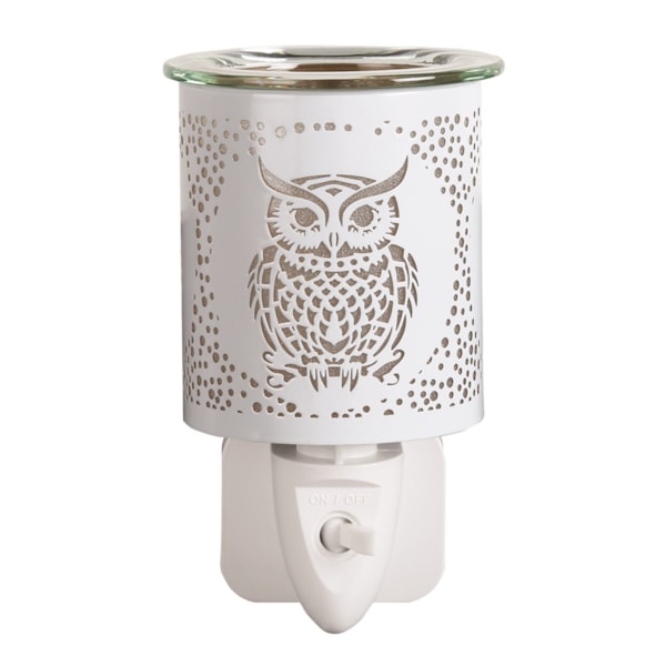 Wax Melter Plug In - White & Gold Silhouette Owl 13cm Wax Melter Plug In - White & Gold Silhouette Owl 13cm