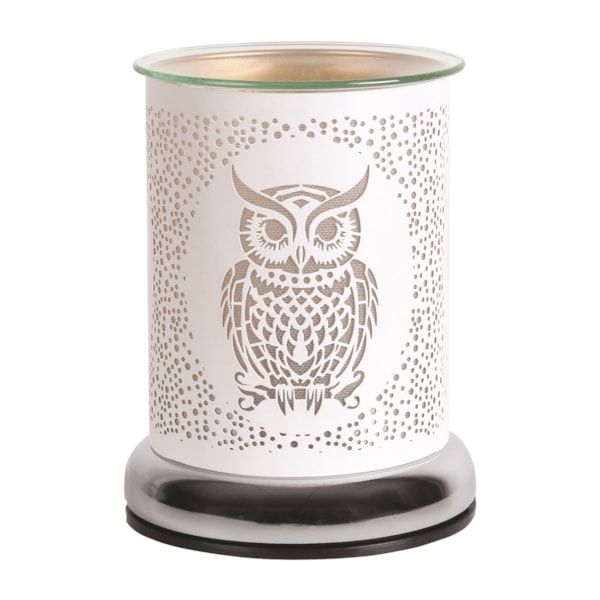 Electric Wax Melter Touch - White Silhouette Owl 17cm Electric Wax Melter Touch - White Silhouette Owl 17cm